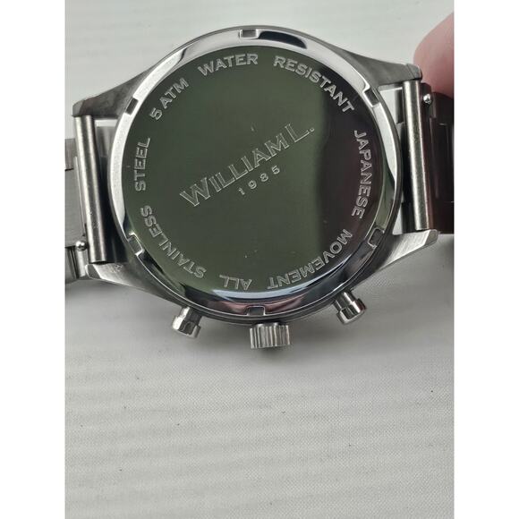 William L Mens Quartz Watch Multifunction Royal Blue Dial Mint Condition New! - Picture 9 of 14